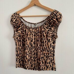 90s Hairspray cheetah top